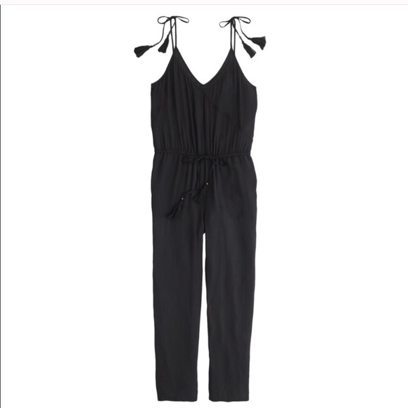 J. Crew Pants - Black J Crew Tassel Strappy Jumpsuit